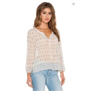 Joie Auberon Silk Peasant Blouse